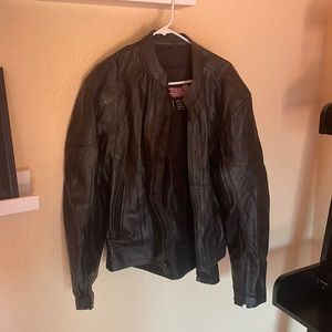 Tour master Leather Motorcycle Jacket size Large
